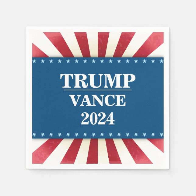 Servilleta De Papel Elecciones presidenciales de 2024: Trump Vance (Anverso)
