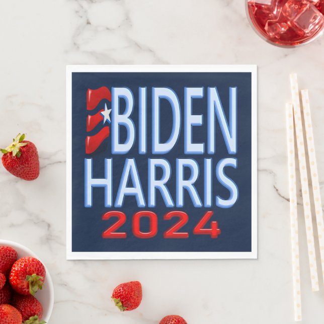 Servilleta De Papel Elecciones presidenciales de Biden Harris 2024 (In situ)