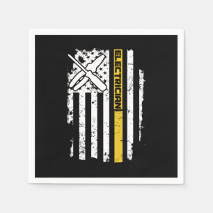 Servilleta De Papel Electrician USA Flag Electroni Estadounidense