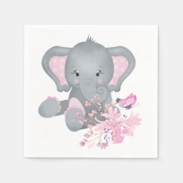 Servilleta De Papel Elefante adorable en acuarela
