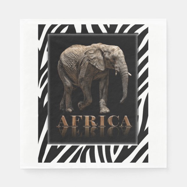 SERVILLETA DE PAPEL ELEFANTE AFRICANO (Anverso)