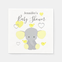 Elefante amarillo Chica Baby Shower Fiesta