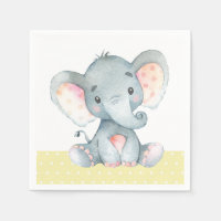 Elefante Baby Shower Ropa amarilla