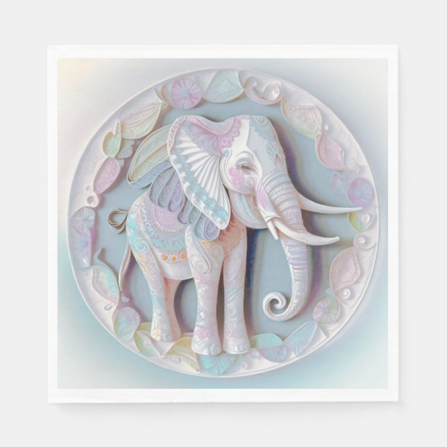 Servilleta De Papel Elefante bebé (Anverso)