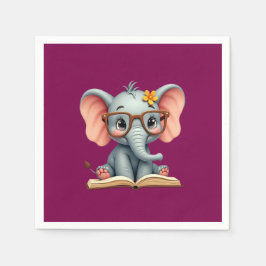 Servilleta De Papel Elefante Bebé Sabio