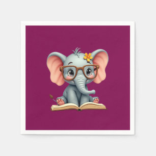 Servilleta De Papel Elefante Bebé Sabio