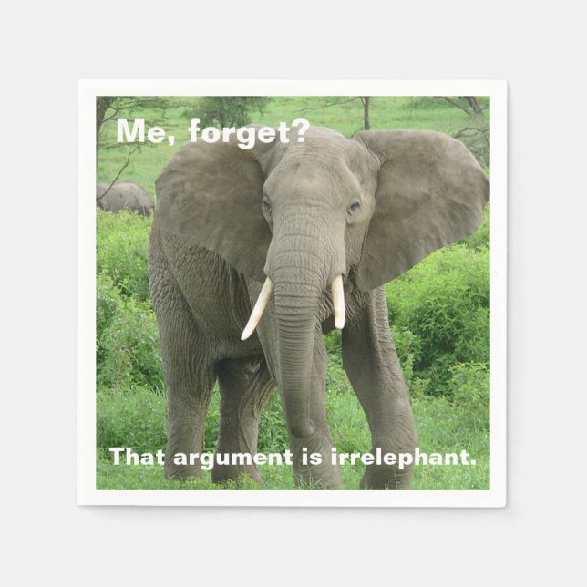 Servilleta De Papel Elefante cerca de Ndutu (Anverso)