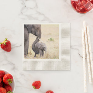 Servilleta De Papel Elefante con foto de bebé