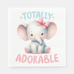 SERVILLETA DE PAPEL ELEFANTE DE BEBÉ CUTE DE COLOR DE AGUA AZUL ROJO