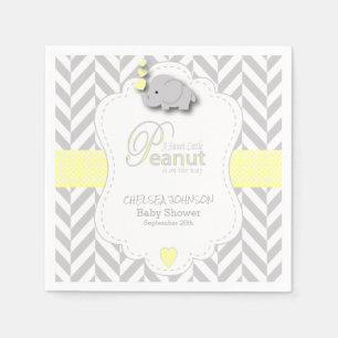Servilleta De Papel Elefante dulce Baby Shower del cacahuete