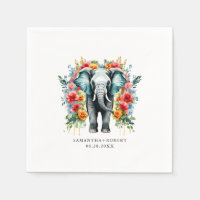 Elefante floral colorido