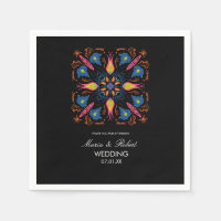 Elefante floral de Boda indio negro