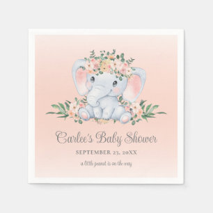 Servilleta De Papel Elefante floral lindo bebé Baby Shower