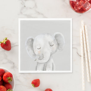 Servilleta De Papel Elefante Gris Bonito