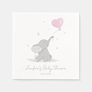 Servilleta De Papel Elefante lindo con Baby Shower en globo