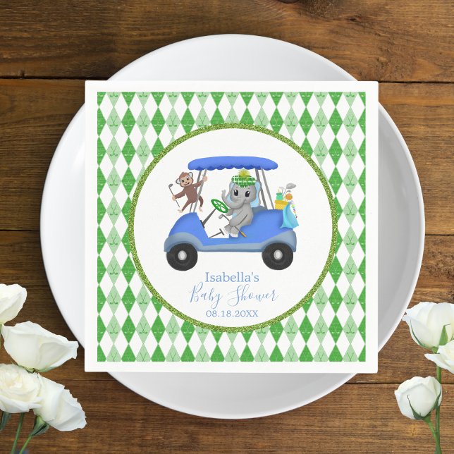 Servilleta De Papel Elefante Niño y Mono Golf (Subido por el creador)