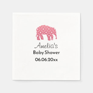 Servilleta De Papel Elefante Rosa Bonito Personalizado para Baby Showe