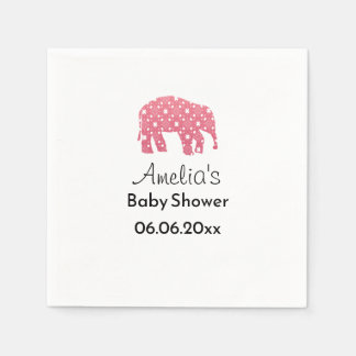 Servilleta De Papel Elefante Rosa Bonito Personalizado para Baby Showe