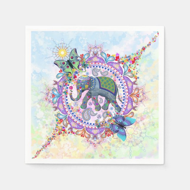 Servilleta De Papel Elefante sagrado (Anverso)