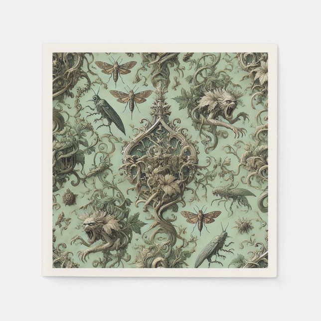 Servilleta De Papel Elegancia Chitinosa - Insecto gótico (Anverso)