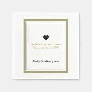 Servilleta De Papel Elegancia de borde dorado