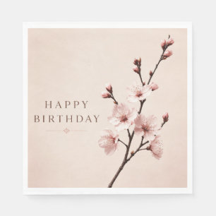 Servilleta De Papel Elegancia de Flor de Cerezo Cumpleaños
