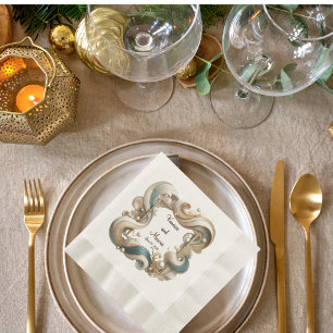Servilleta De Papel Elegancia de la Costa del Perla Cocina Acuñada