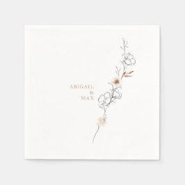 Servilleta De Papel Elegancia en Boda blanco delgado de simplicidad