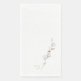 Servilleta De Papel Elegancia en simplicidad Delicada Boda Caramel