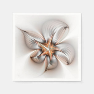 Servilleta De Papel Elegancia floral arte fractal abstracto moderno