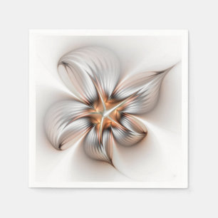 Servilleta De Papel Elegancia floral arte fractal abstracto moderno