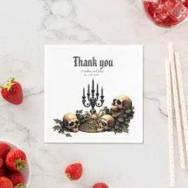 Servilleta De Papel Elegancia gótica oscura. Impresionante arco