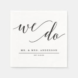 Servilleta De Papel Elegancia mínima Boda Cocktail Napkin