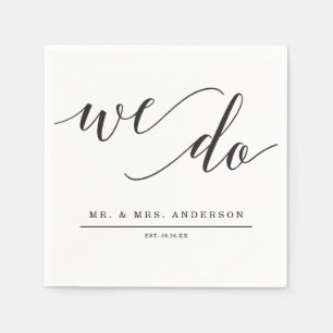 Servilleta De Papel Elegancia mínima Boda Cocktail Napkin