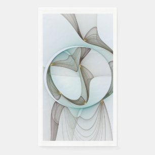 Servilleta De Papel Elegancia moderna abstracta turquesa marrón dorado