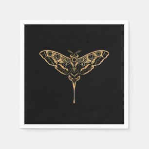 Servilleta De Papel Elegancia Oscura-Noir y Oro