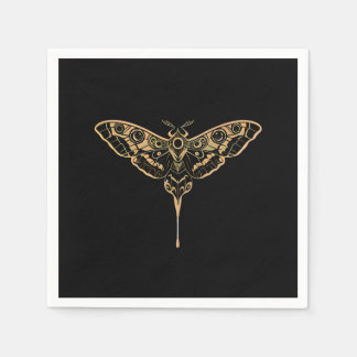 Servilleta De Papel Elegancia Oscura-Noir y Oro