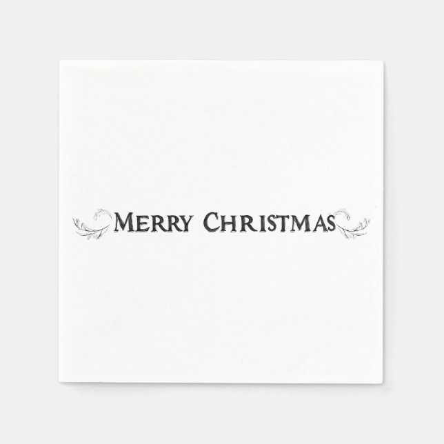 Servilleta De Papel Elegancia simple Napkins "Feliz Navidad" (Anverso)