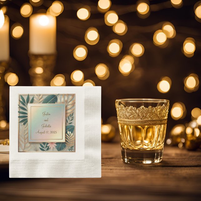 Servilleta De Papel Elegancia tropical Cóctel acuñado minimalista (Subido por el creador)