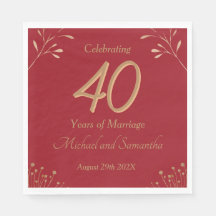 Elegant 40th Ruby Wedding Party