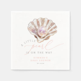 Servilleta De Papel Elegant A Little Pearl Está En Camino De Baby Show