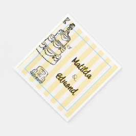 Servilleta De Papel Elegant and Whimsical Pastel Stripes 