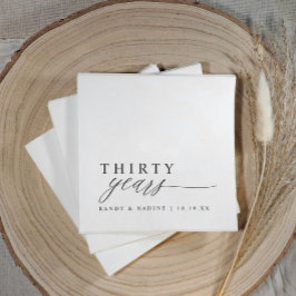 Servilleta De Papel Elegant Anniversary Modern Simple Elegant