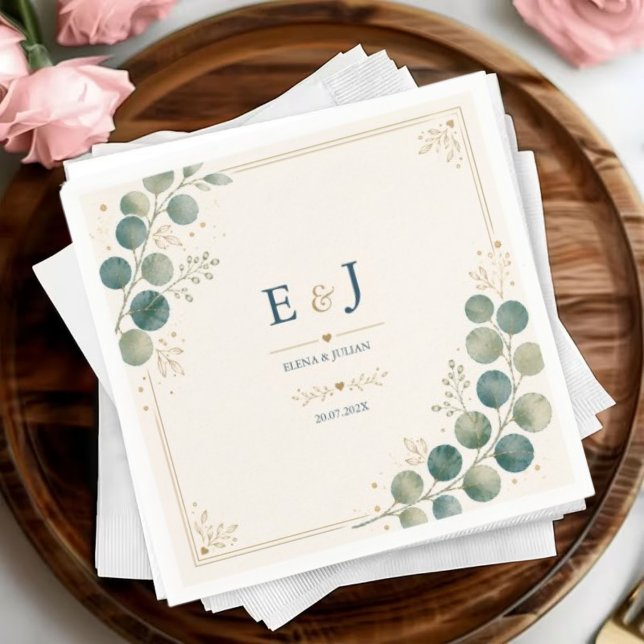 Servilleta De Papel Elegant Blue Eucalyptus  (Subido por el creador)