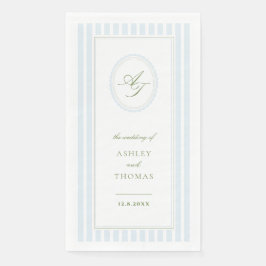 Servilleta De Papel Elegant Blue Stripes Wedding