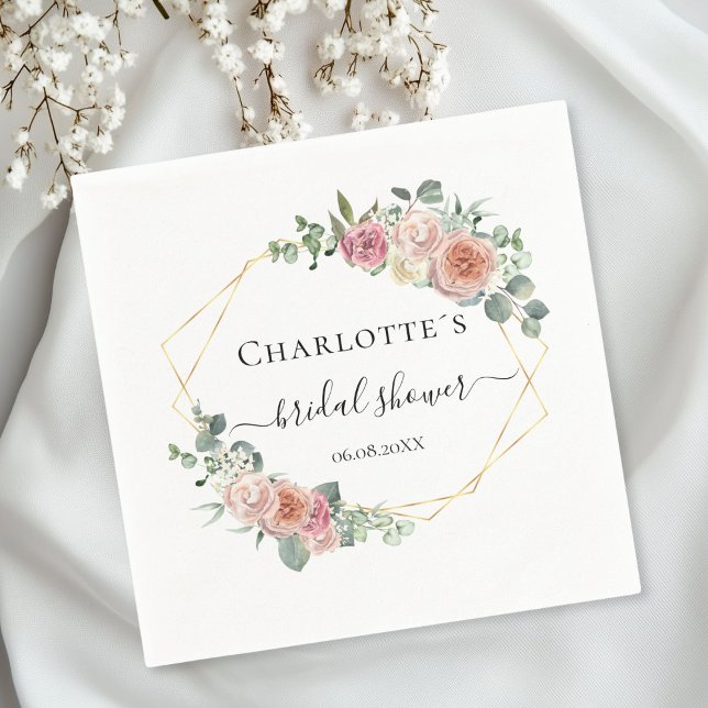 Servilleta De Papel Elegant Boho Pastel   (Personalized Elegant Boho Pastel Napkins)