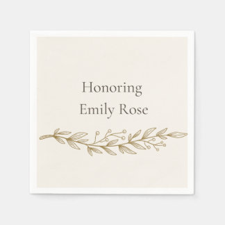 Servilleta De Papel Elegant Bridal Shower Party Napkins