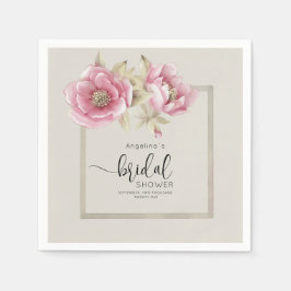 Servilleta De Papel Elegant Bride Shower Paper Plates