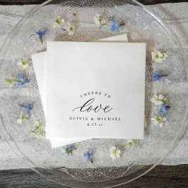 Servilleta De Papel Elegant Cheers to Love Old Money Classic Wedding