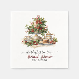 Servilleta De Papel Elegant Christmas Bridal Shower Tea Time Party